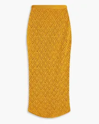 Savannah Morrow Crochet Pima cotton midi skirt - Yellow Yellow