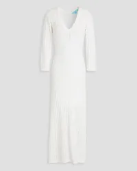 Melissa Odabash Jade pointelle-knit cotton midi dress - White White