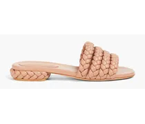 Braided leather sandals - Pink