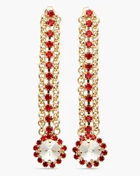 Rosantica Gold-tone crystal earrings - Red Red