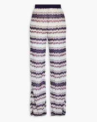 Missoni Crohet-knit straight-leg pants - Blue Blue