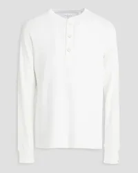 Rag & Bone Waffle-knit cotton henley T-shirt - White White