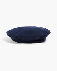 Giorgio Armani Brushed wool-twill beret - Blue Blue