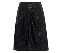 Jeyna gathered fil coupé silk-blend chiffon mini skirt - Black
