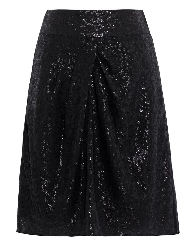 IRO Jeyna gathered fil coupé silk-blend chiffon mini skirt - Black Black