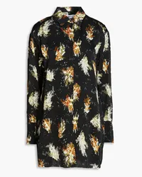 Day Birger et Mikkelsen Tate printed hammered satin-crepe shirt - Black Black