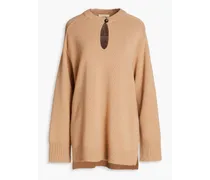 Bea oversized wool and cashmere-blend sweater - Brown