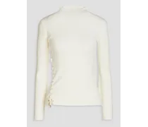 Manuelli ribbed-knit turtleneck sweater - White