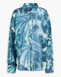 For Restless Sleepers Printed cotton-voile shirt - Blue Blue