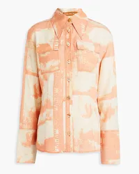 REJINA PYO Camille printed Tencel™-twill shirt - Orange Orange