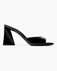 ATTICO Mini Devon patent-leather mules - Black Black