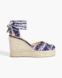 Altuzarra Carina printed canvas wedge espadrilles - Purple Purple