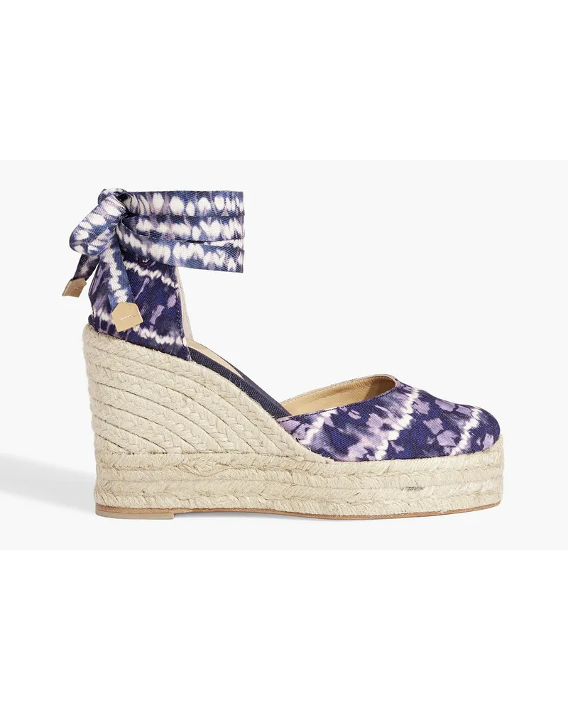 Altuzarra Carina printed canvas wedge espadrilles - Purple Purple