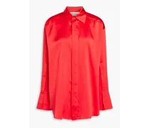 Taja silk-satin blouse - Orange