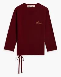 Marni Embroidered cashmere sweater - Burgundy Burgundy