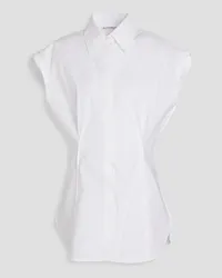 Acne Studios Sanja pintucked stretch-cotton poplin shirt - White White