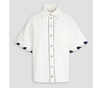 Cotton-blend shirt - White