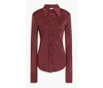 Satin-jersey shirt - Burgundy