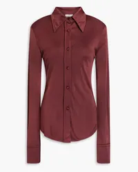 BITE Studios Satin-jersey shirt - Burgundy Burgundy