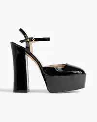 Stuart Weitzman Sky High 145 patent-leather platform pumps - Black Black