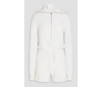 Intarsia-knit playsuit - White
