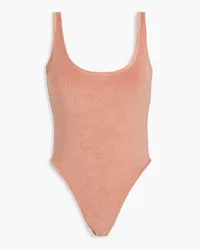 Zimmermann Cotton-blend terry swimsuit - Pink Pink