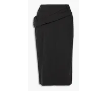 Vela draped wool skirt - Black