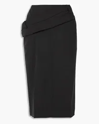 Jacquemus Vela draped wool skirt - Black Black