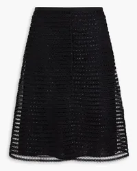 Valentino Garavani Bead-embellished silk-lace skirt - Black Black