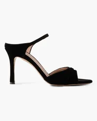 Malone Souliers Una 90 velvet sandals - Black Black