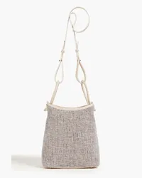 Elleme Vosges leather-trimmed canvas bucket bag - Gray Gray