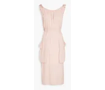 Silk-satin crepe dress - Pink