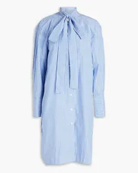 Baum und Pferdgarten Ayanna striped organic cotton-poplin shirt dress - Blue Blue