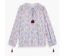 Tanissa printed cotton-voile blouse - Purple