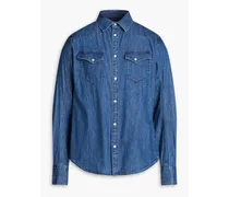 Western cotton-chambray shirt - Blue