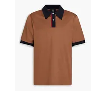 Cotton-jersey polo shirt - Brown