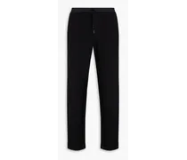 Shell-trimmed jersey track pants - Black