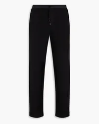 Emporio Armani Shell-trimmed jersey track pants - Black Black