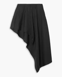 Stella McCartney Asymmetric woven skirt - Black Black