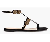 Babylon 05 studded suede sandals - Black