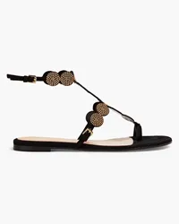 Gianvito Rossi Babylon 05 studded suede sandals - Black Black