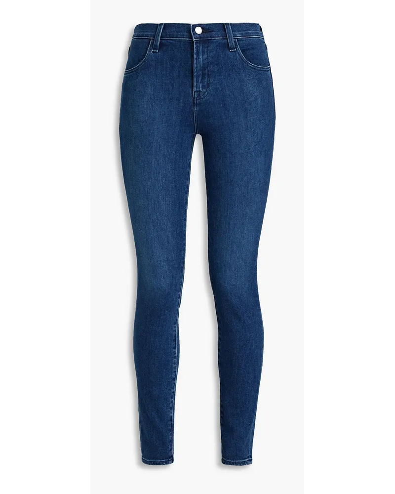 Faded high-rise skinny jeans - Blue