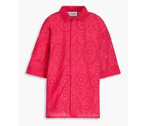 Isma broderie anglaise cotton-blend shirt - Pink