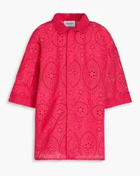 Charo Ruiz Isma broderie anglaise cotton-blend shirt - Pink Pink