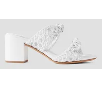 Clarita braided leather sandals - White