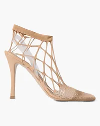 Stella McCartney Fishnet and PU ankle boots - Neutral Neutral