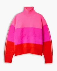 ARG Oversized striped wool-blend turtleneck sweater - Pink Pink