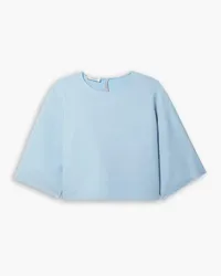 Lafayette148 Cropped cady top - Blue Blue