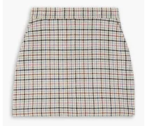 Checked wool-blend mini skirt - Multicolor