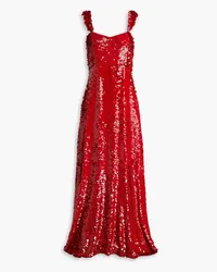 Valentino Garavani Sequined silk-chiffon gown - Red Red